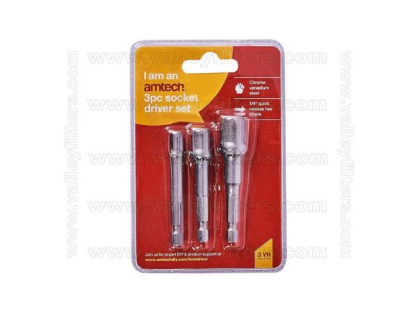 Amtec 1/4" Hex Extention Adaptor Set